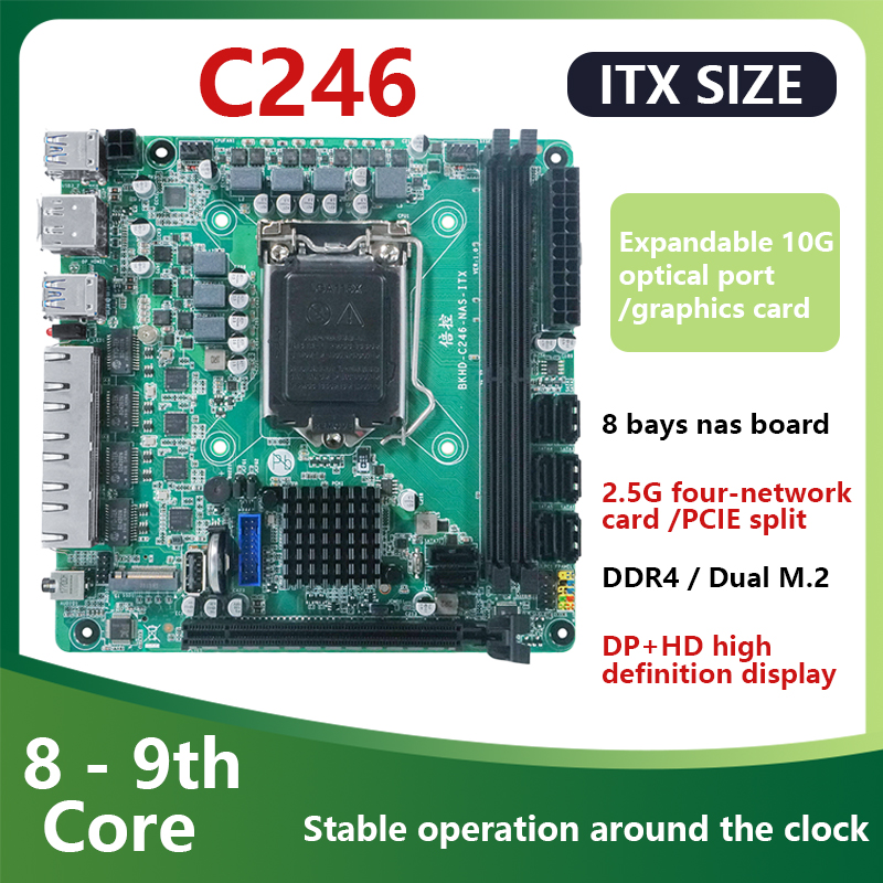 Nas Motherboard 8 Sata Mini Itx - Płyta główna C246 ITX NAS obsługująca