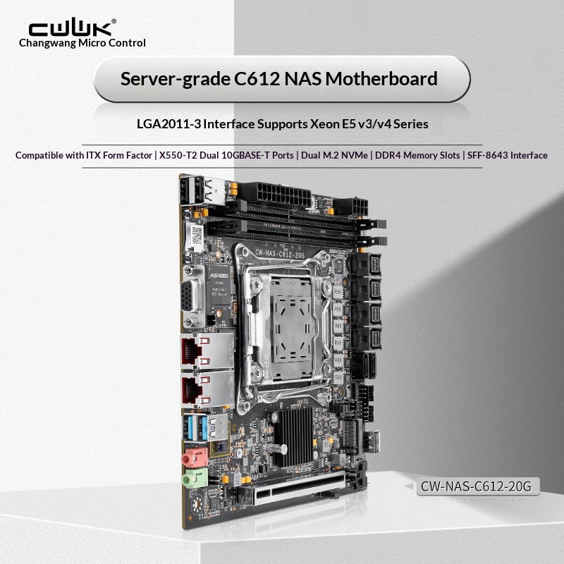 Płyta główna C612 LGA 2011-3 X – Nas Motherboard 8 Sata Mini Itx recenzja i cena