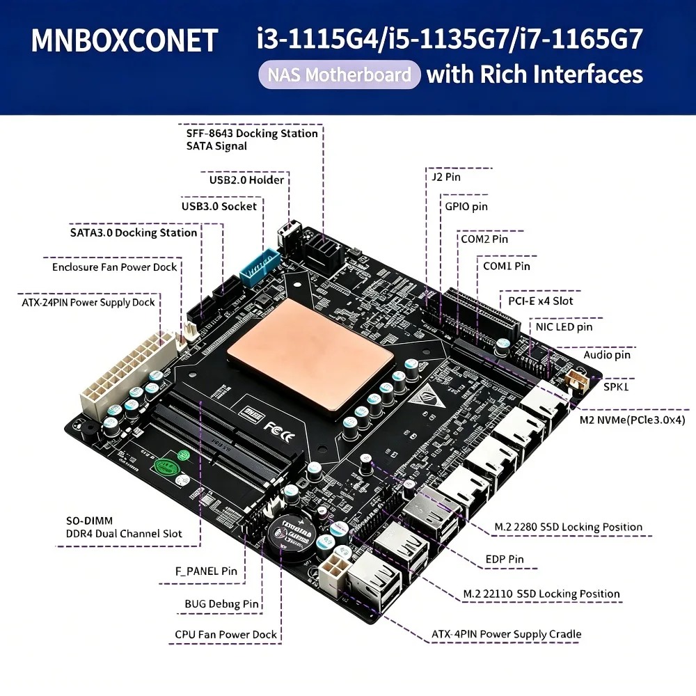 Płyta główna ITX NAS z proceso – Nas Motherboard 8 Sata Mini Itx recenzja i cena