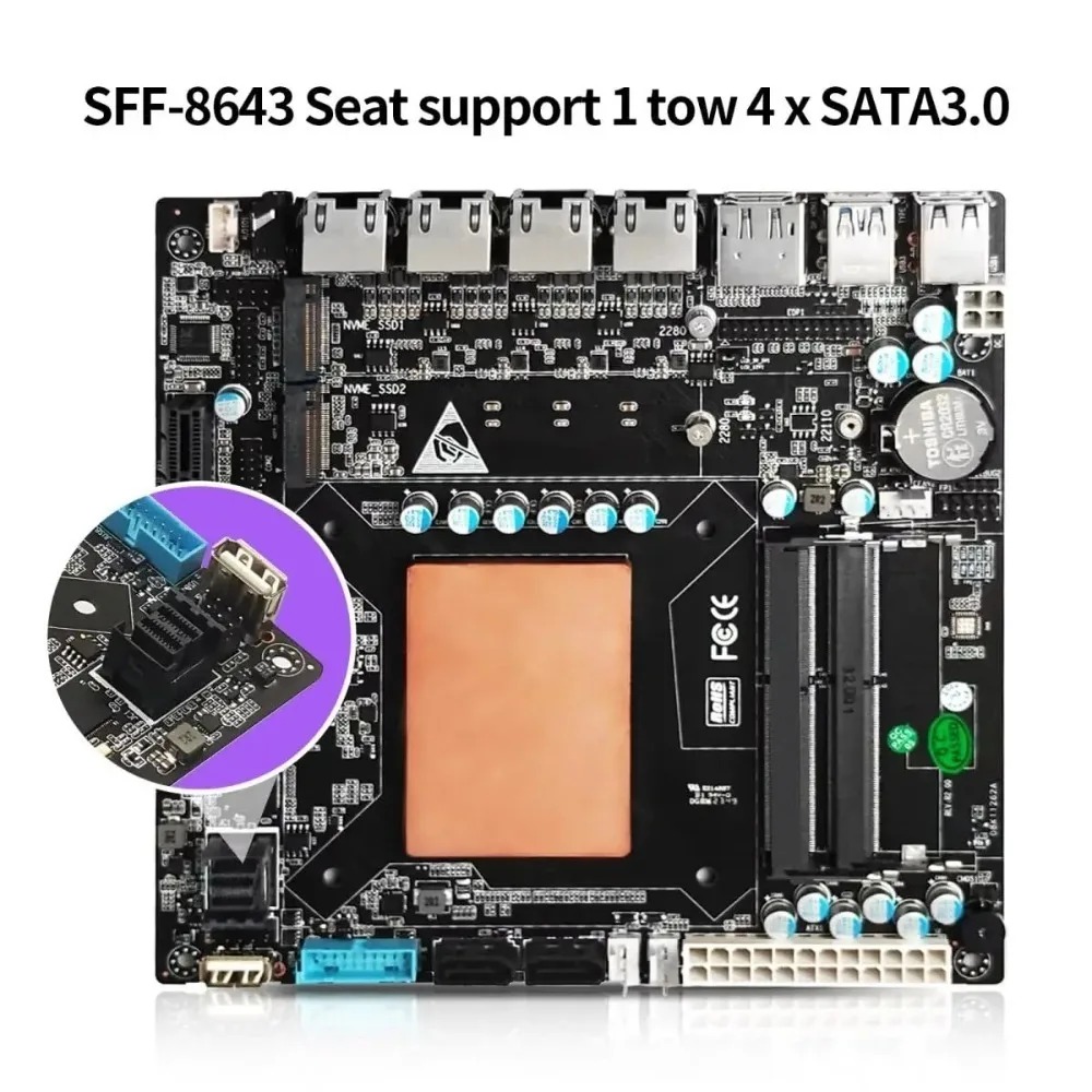 Płyta główna ITX NAS z proceso – Nas Motherboard 8 Sata Mini Itx recenzja i cena