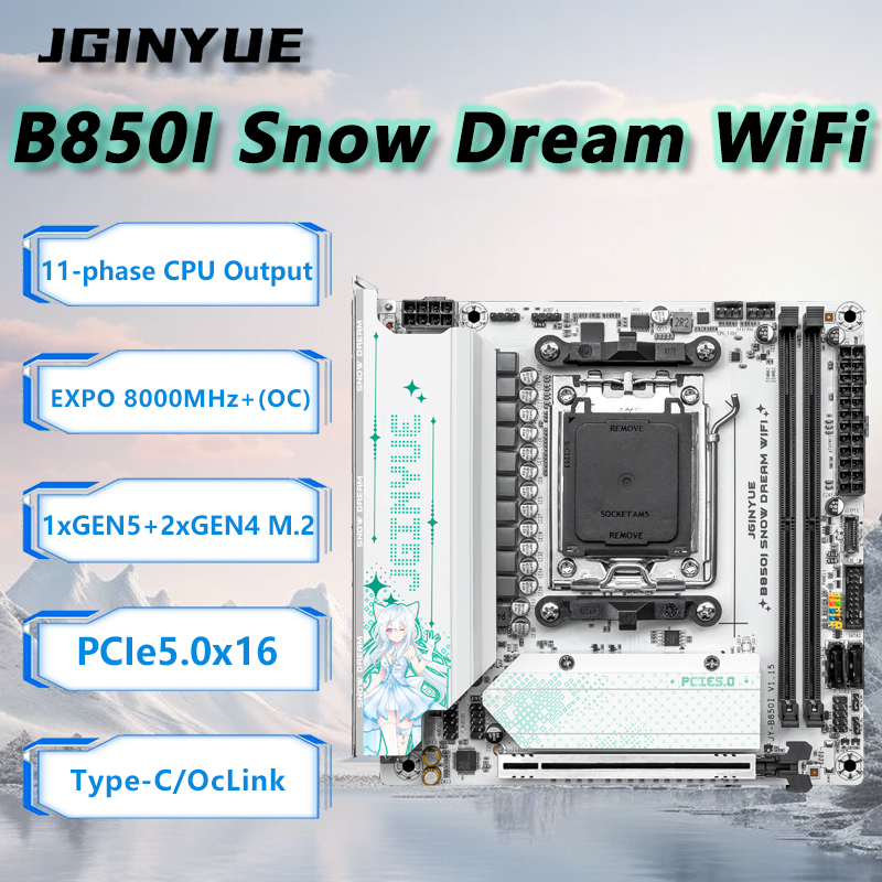 Płyta główna JGINYUE B850i Sno – Nas Motherboard 8 Sata Mini Itx recenzja i cena