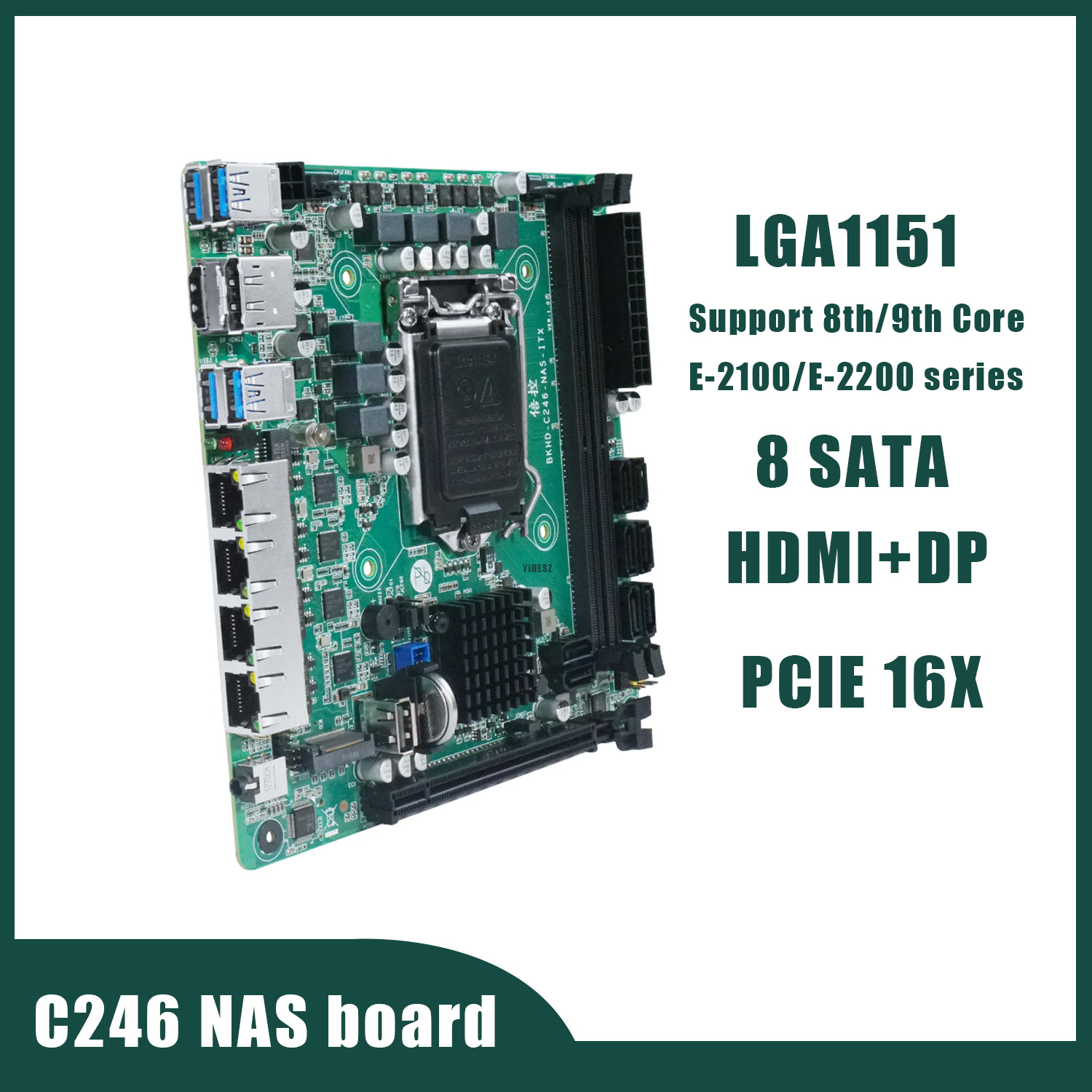 Płyta główna C246 NAS 8 SATA 3 – Nas Motherboard 8 Sata Mini Itx recenzja i cena